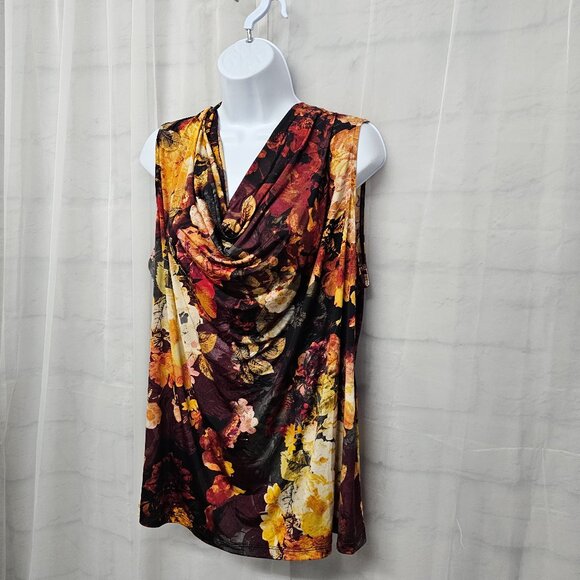 Worthington Tank Floral Goth Whimsigoth Scoop Neck Fairy Rust Burgundy 2X - Picture 4 of 9